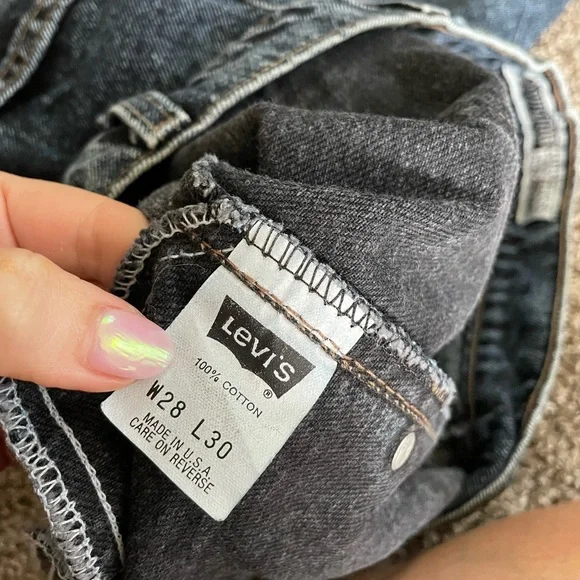 VTG 80s Levis Grand Silver Tab‎ Mens Dark Denim Acid Wash Jeans Pant W28 xL30.